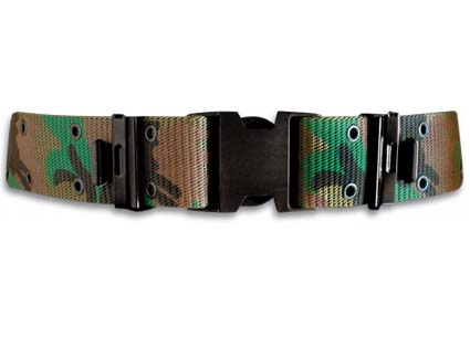 Cinturon militar camuflaje hebilla PVC. Ref.33683